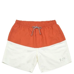 Orange Polyester Shorts