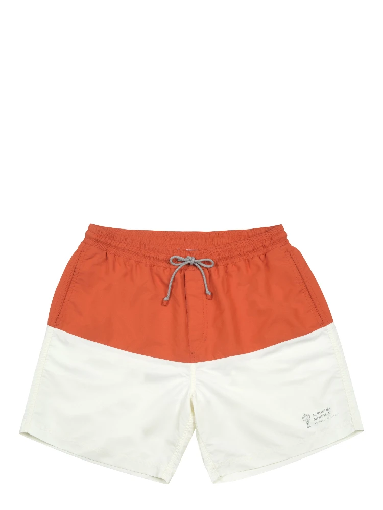 Orange Polyester Shorts