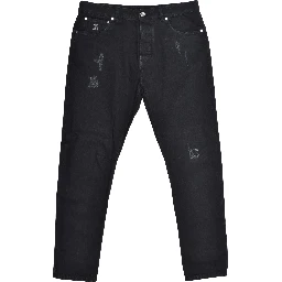 بنطلون جينز أسود من القطن