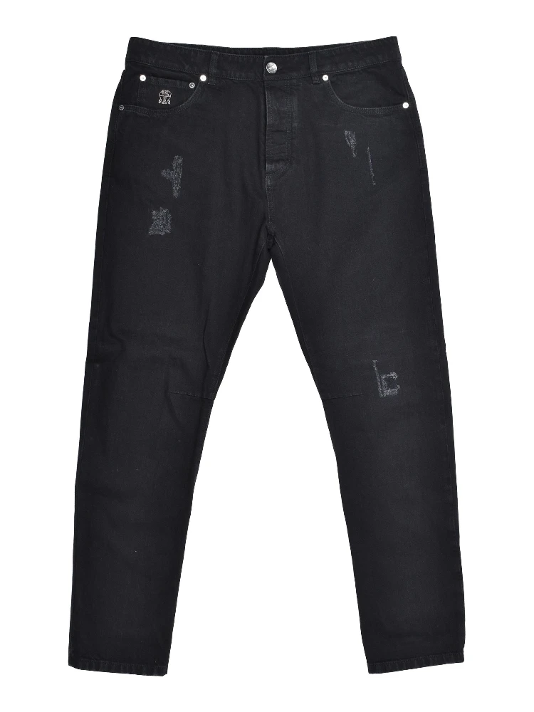 Black Cotton Jeans Denim