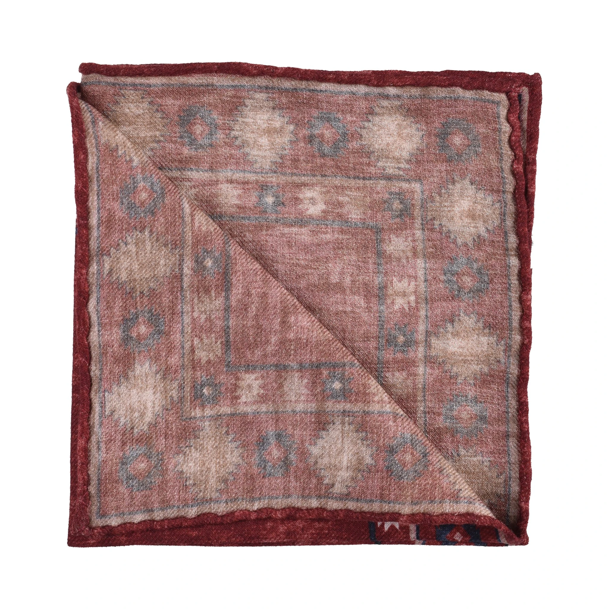 Bicolor Wool Pocket Square