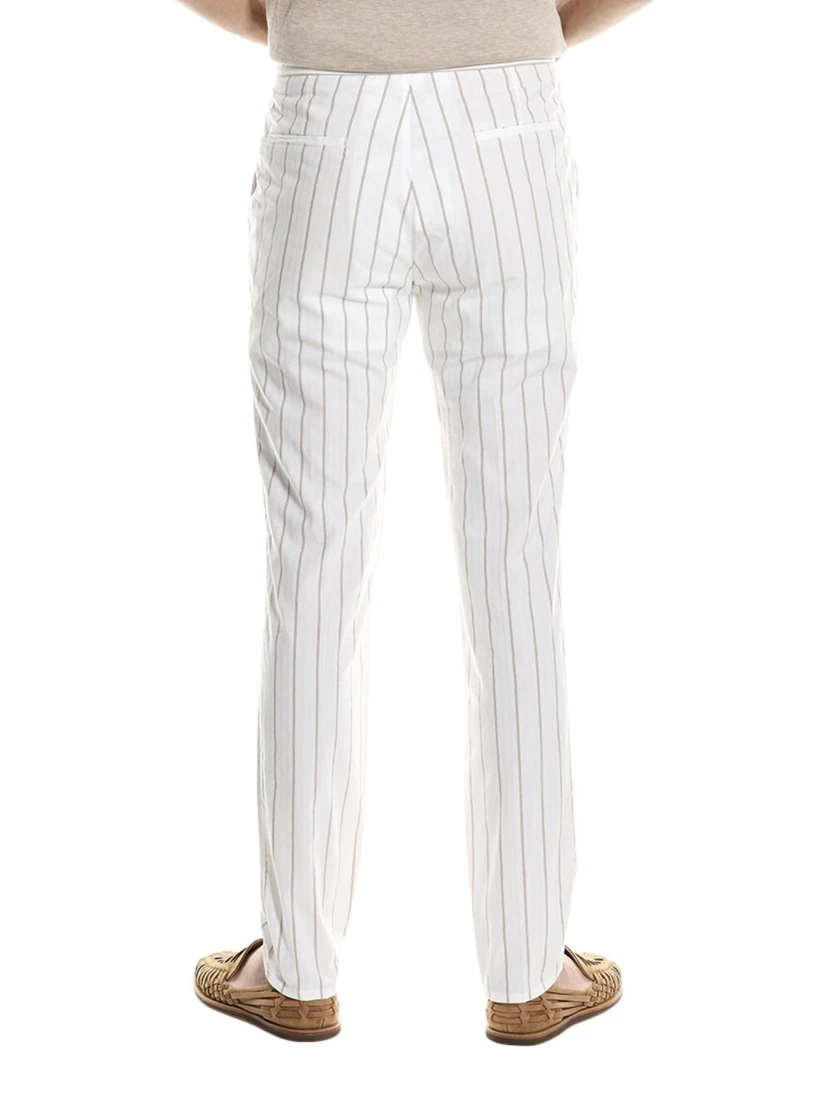 Bicolor Cotton Casual Pants
