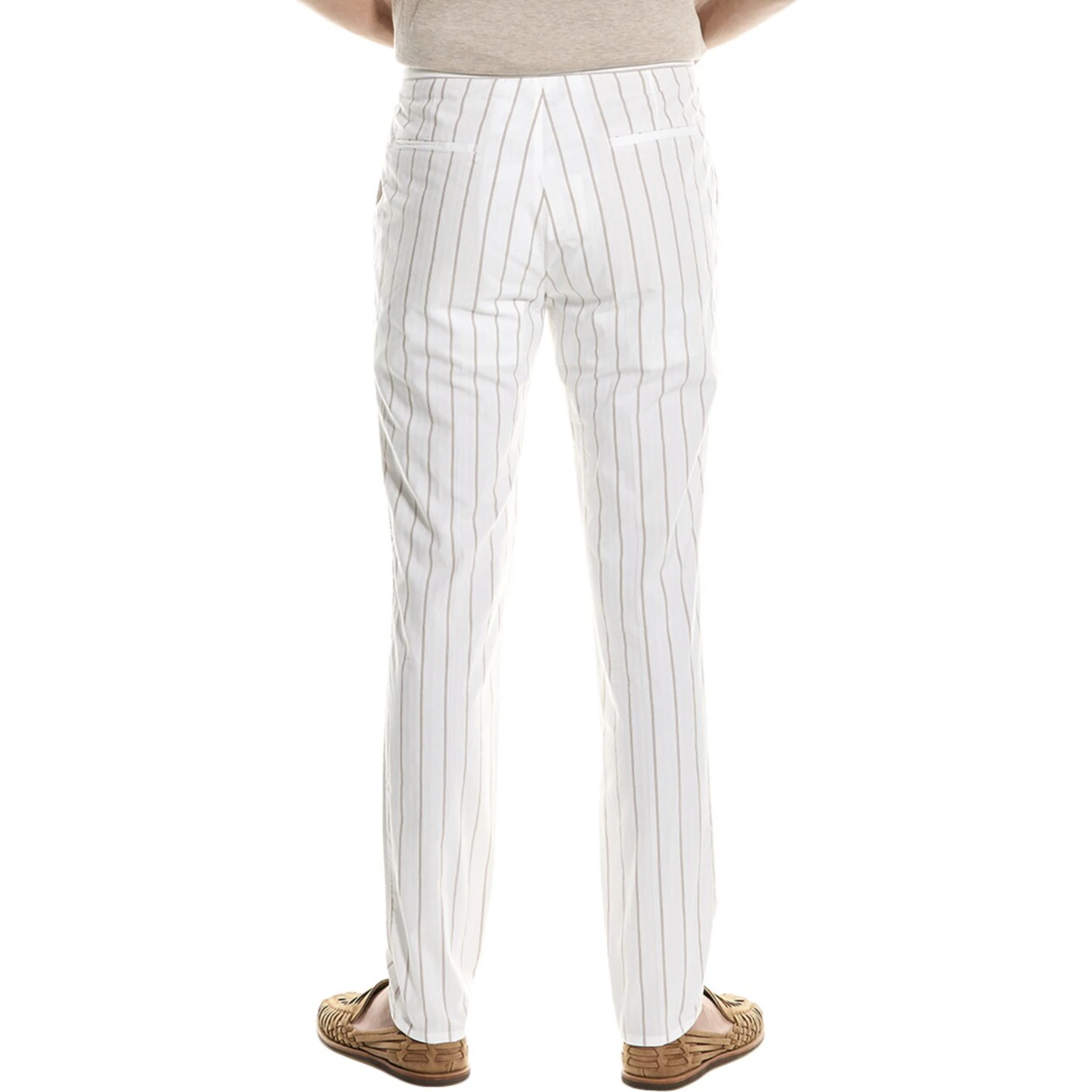 Bicolor Cotton Casual Pants