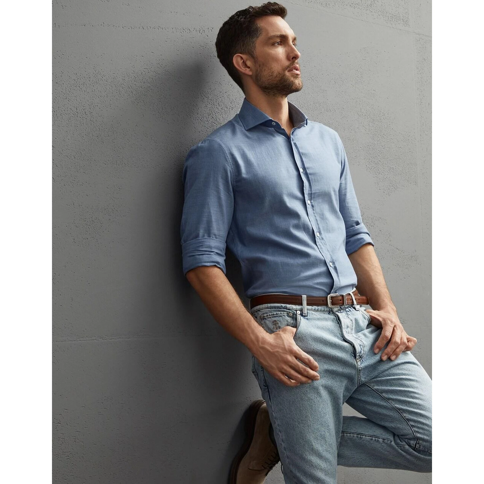 Blue Cotton Shirt