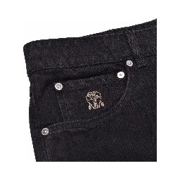 بنطلون جينز أسود من القطن