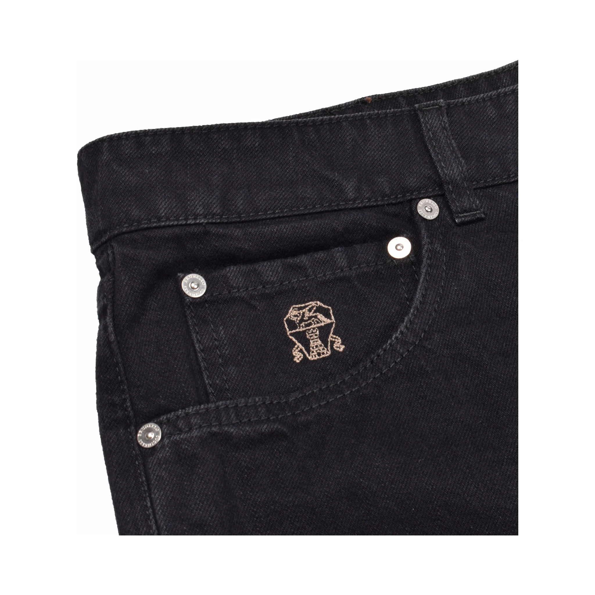 بنطلون جينز أسود من القطن