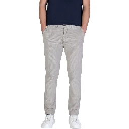 Gray Cotton Casual Pants