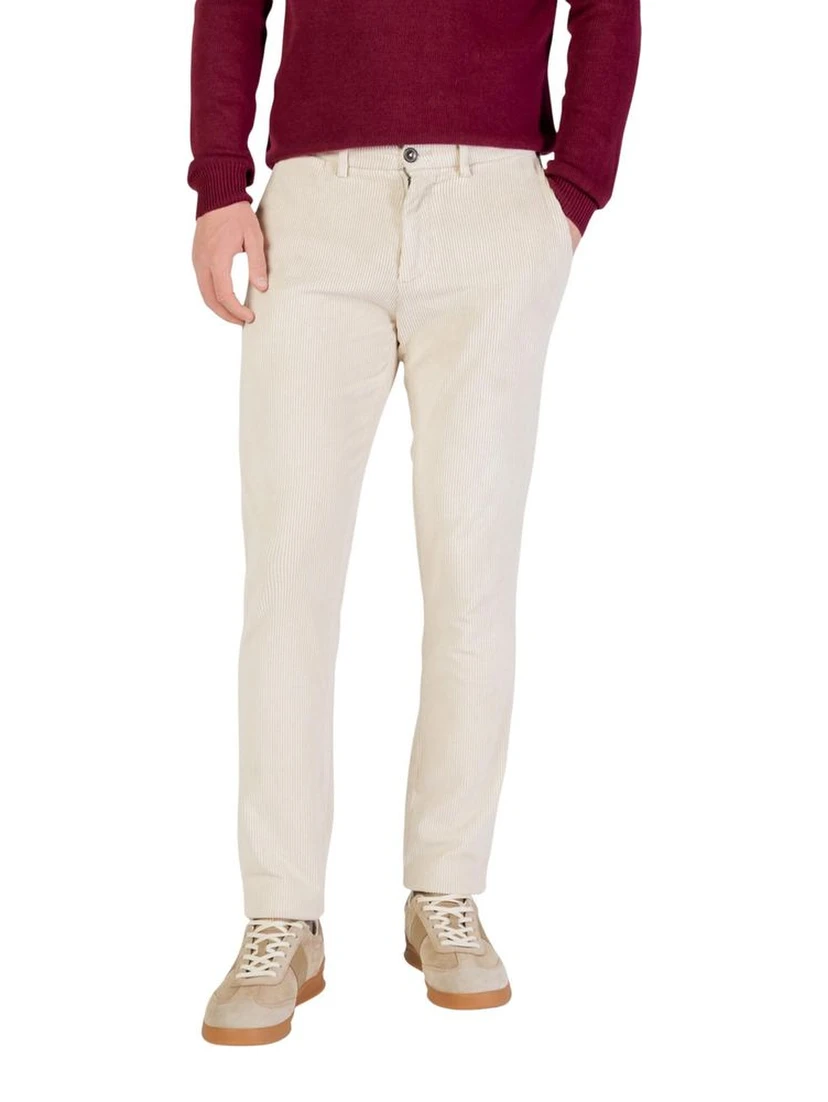 Beige Cotton Pants