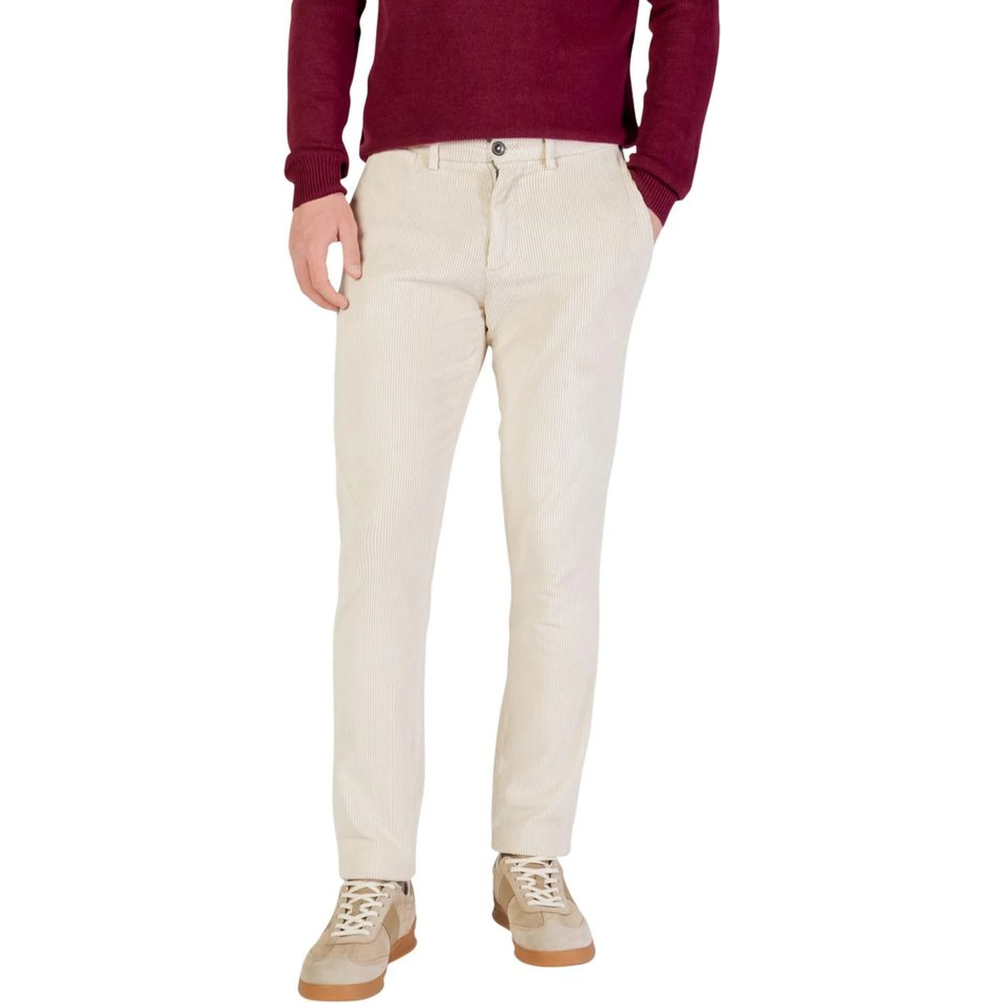 Beige Cotton Pants