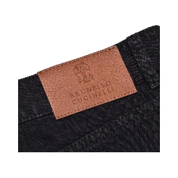 بنطلون جينز أسود من القطن