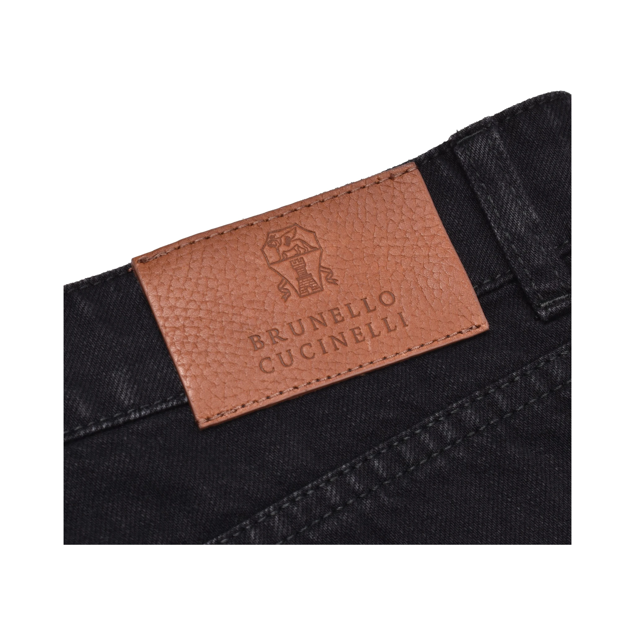 بنطلون جينز أسود من القطن