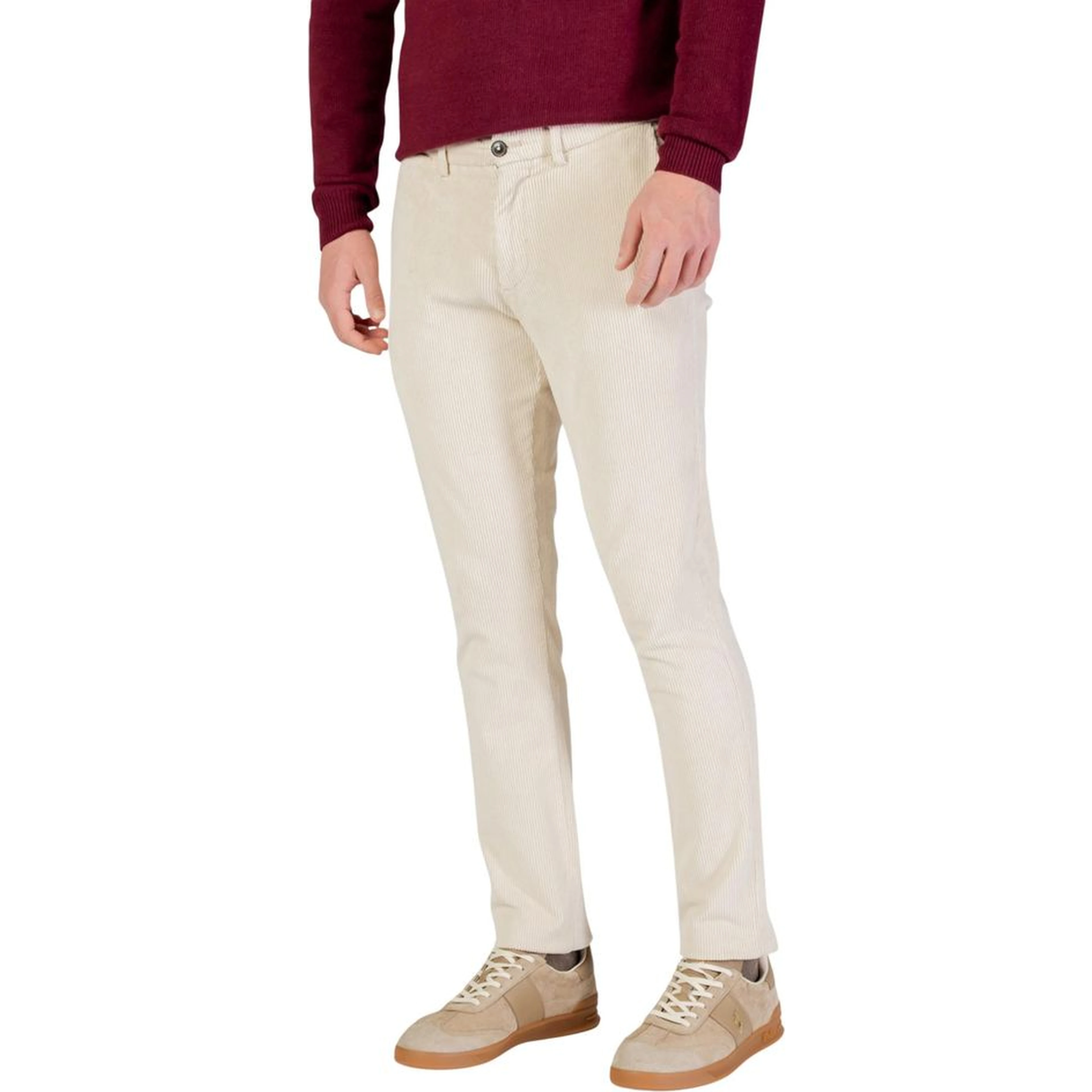 Beige Cotton Pants
