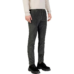 Green Cotton Casual Pants