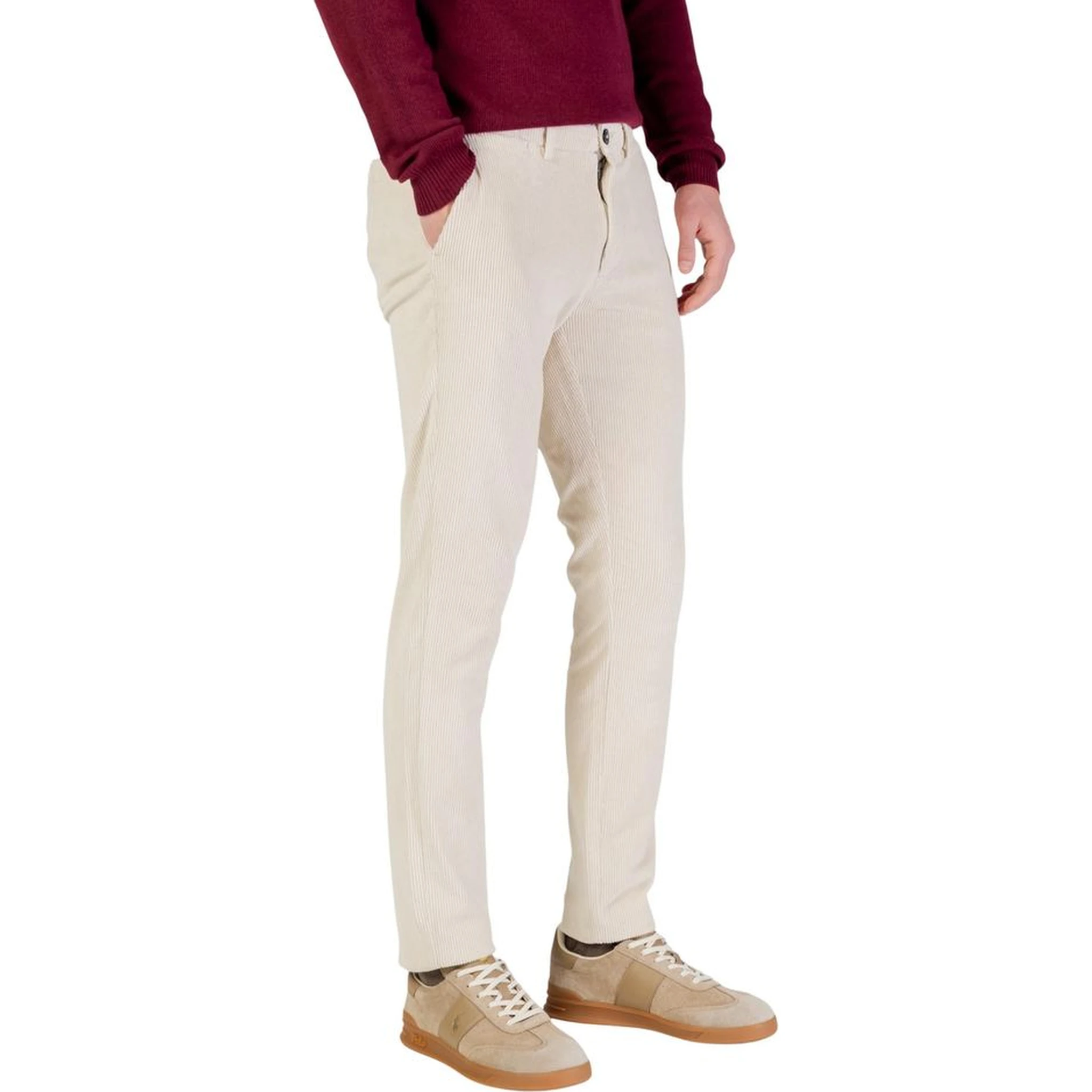 Beige Cotton Pants