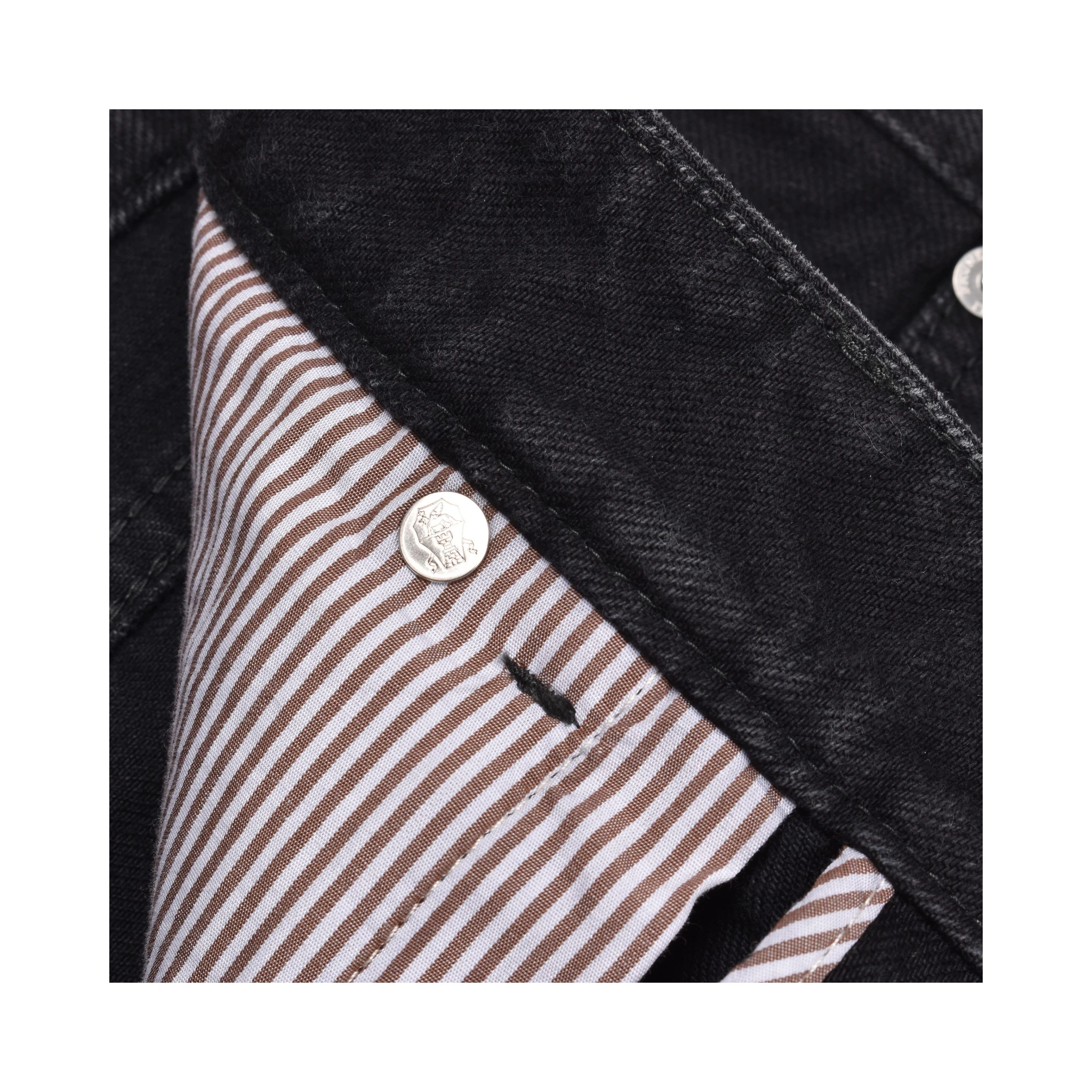 بنطلون جينز أسود من القطن