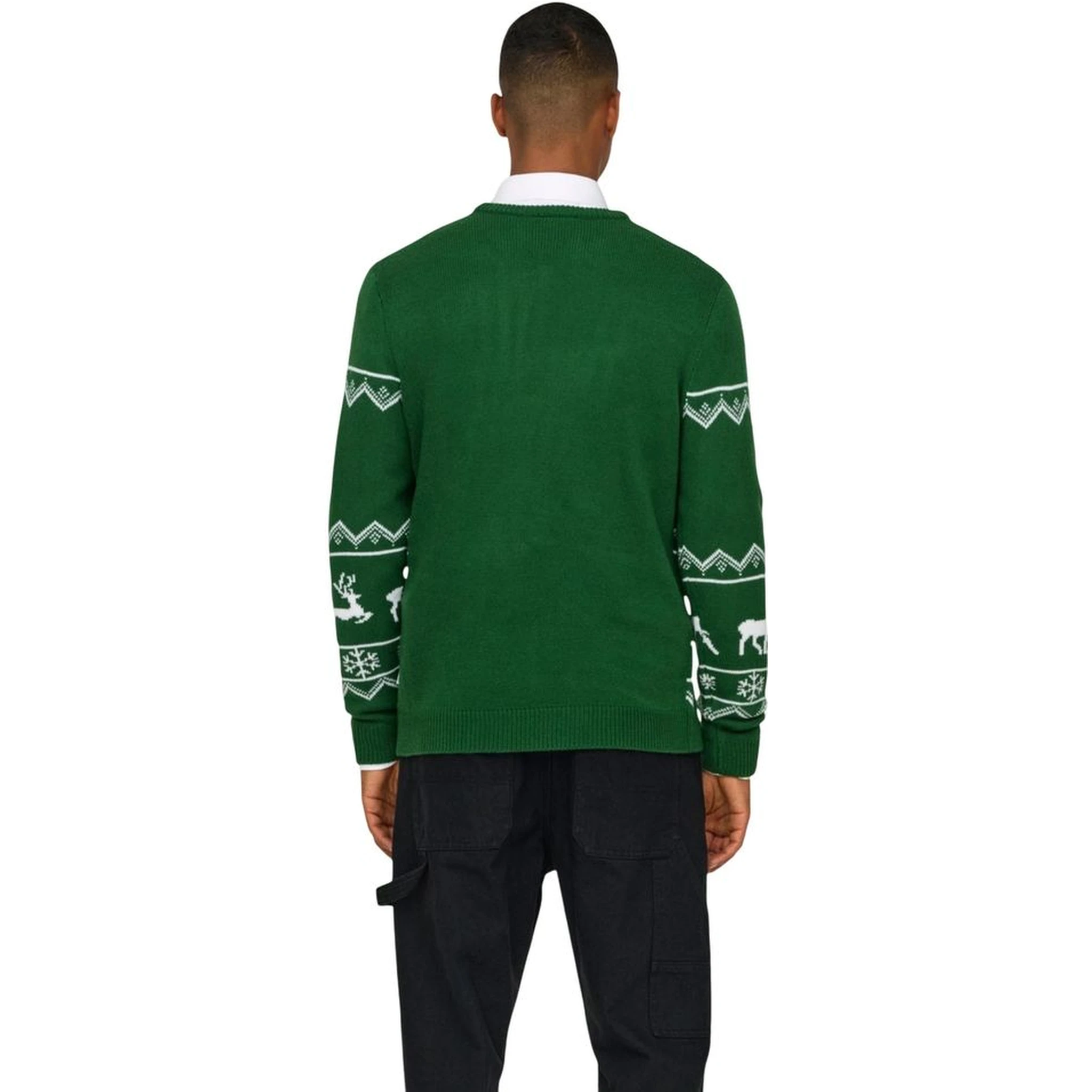Bicolor Marabou Sweatshirt