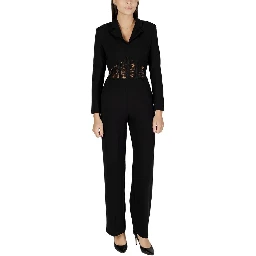 Black Polyester Jumpsuit