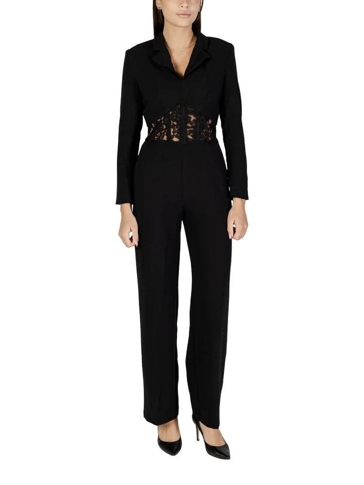 Black Polyester Jumpsuit