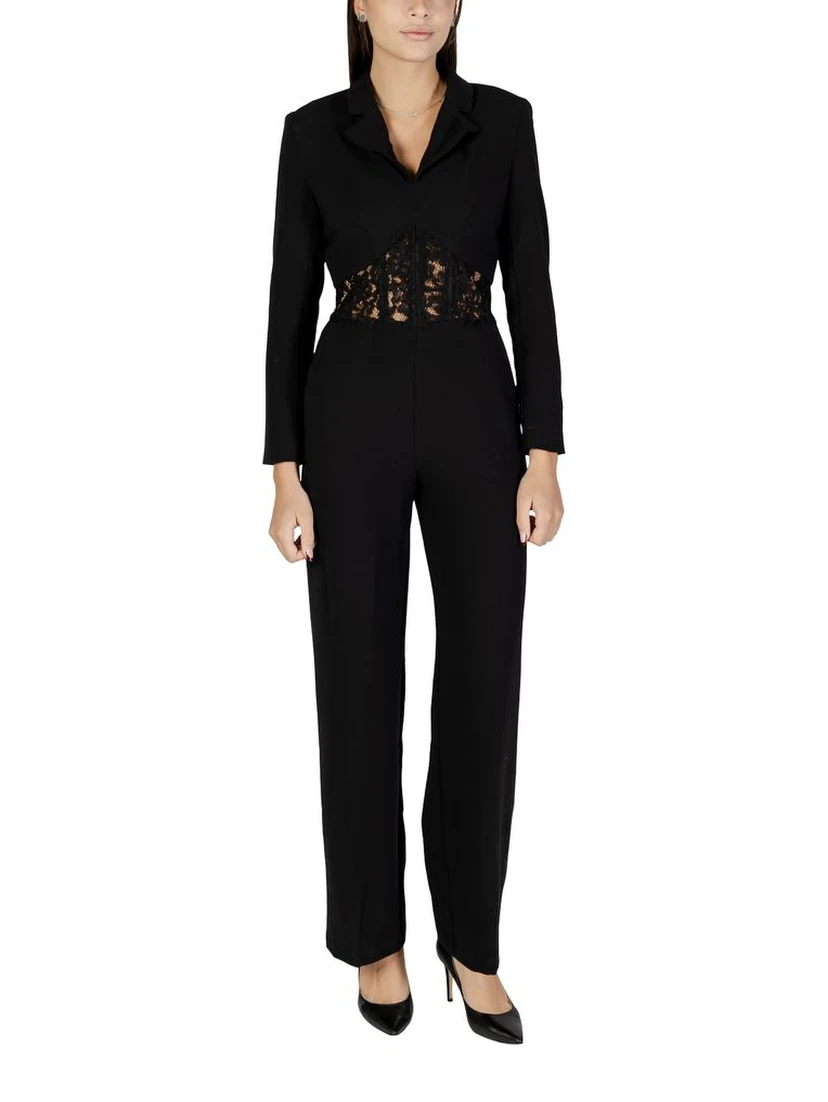 Black Polyester Jumpsuit