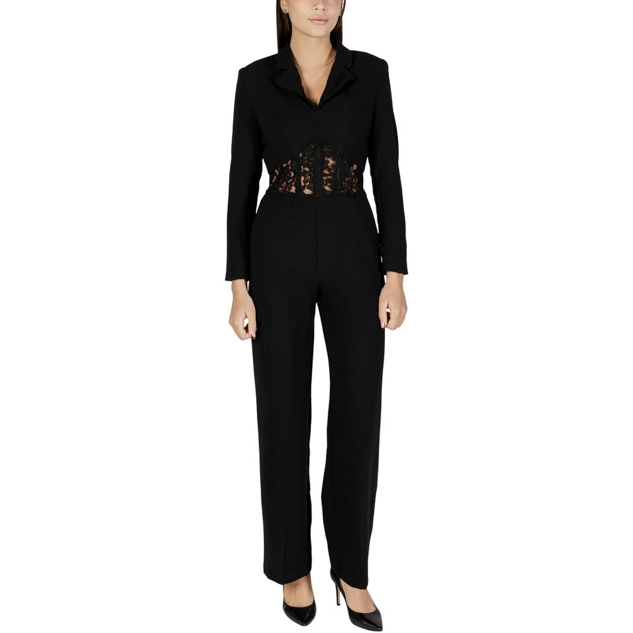 Black Polyester Jumpsuit