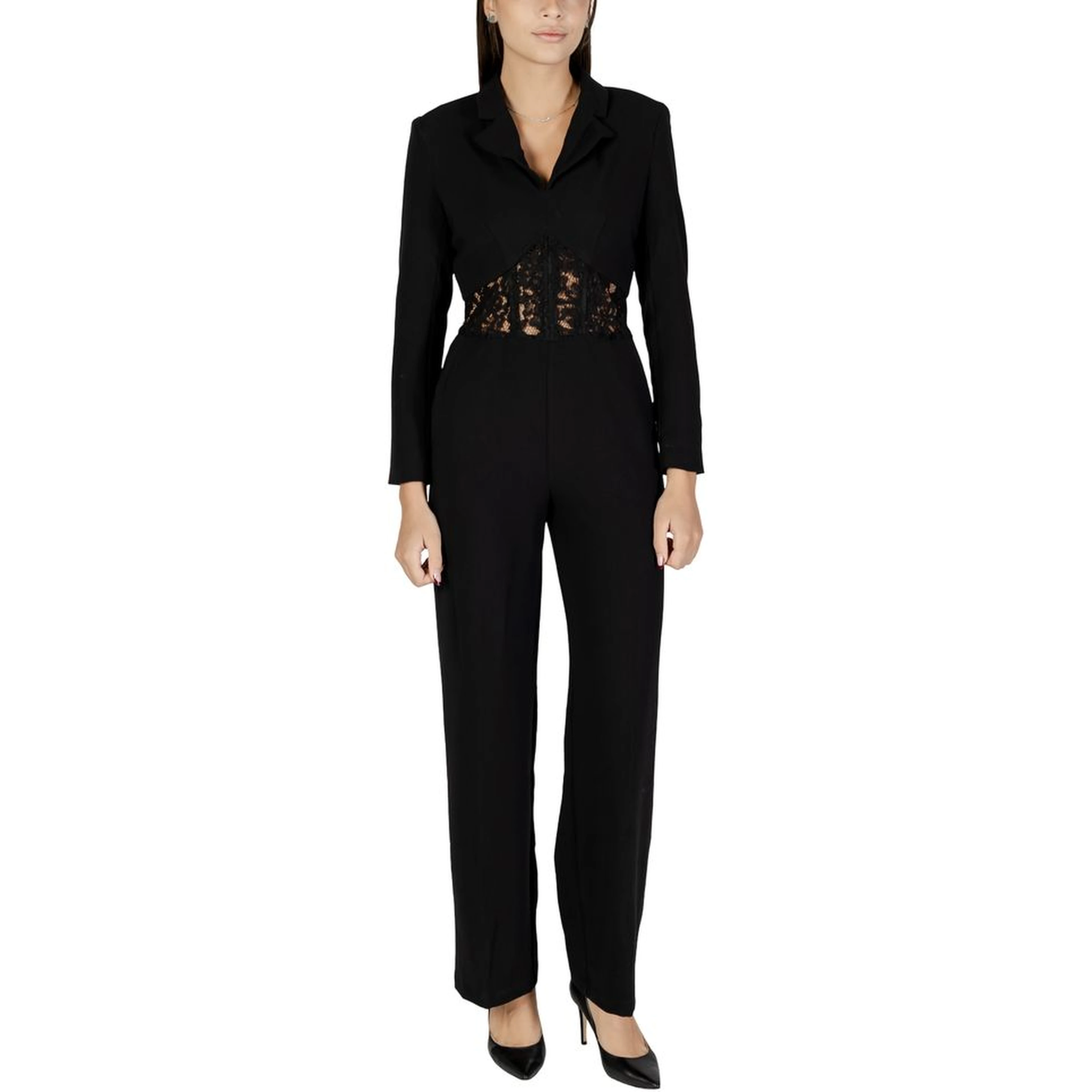 Black Polyester Jumpsuit