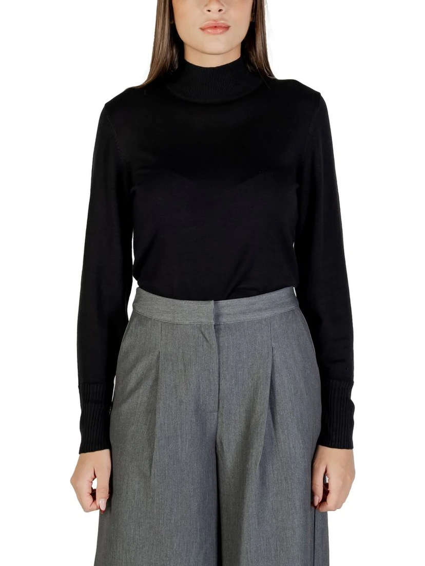 Black Viscose Turtleneck