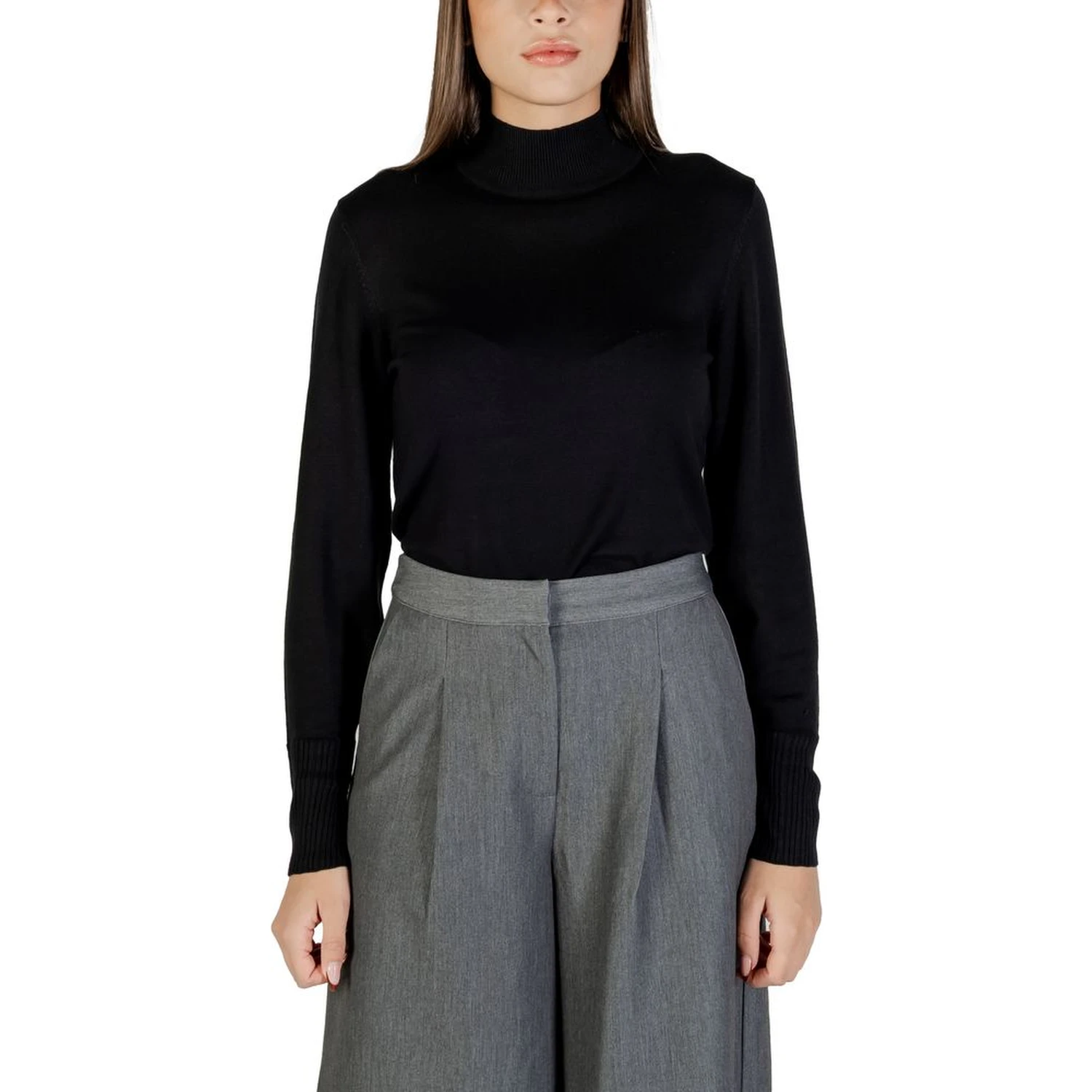 Black Viscose Turtleneck