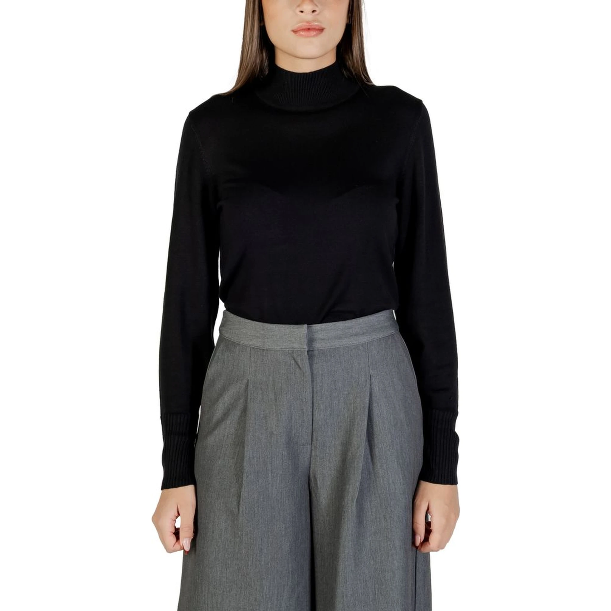 Black Viscose Turtleneck