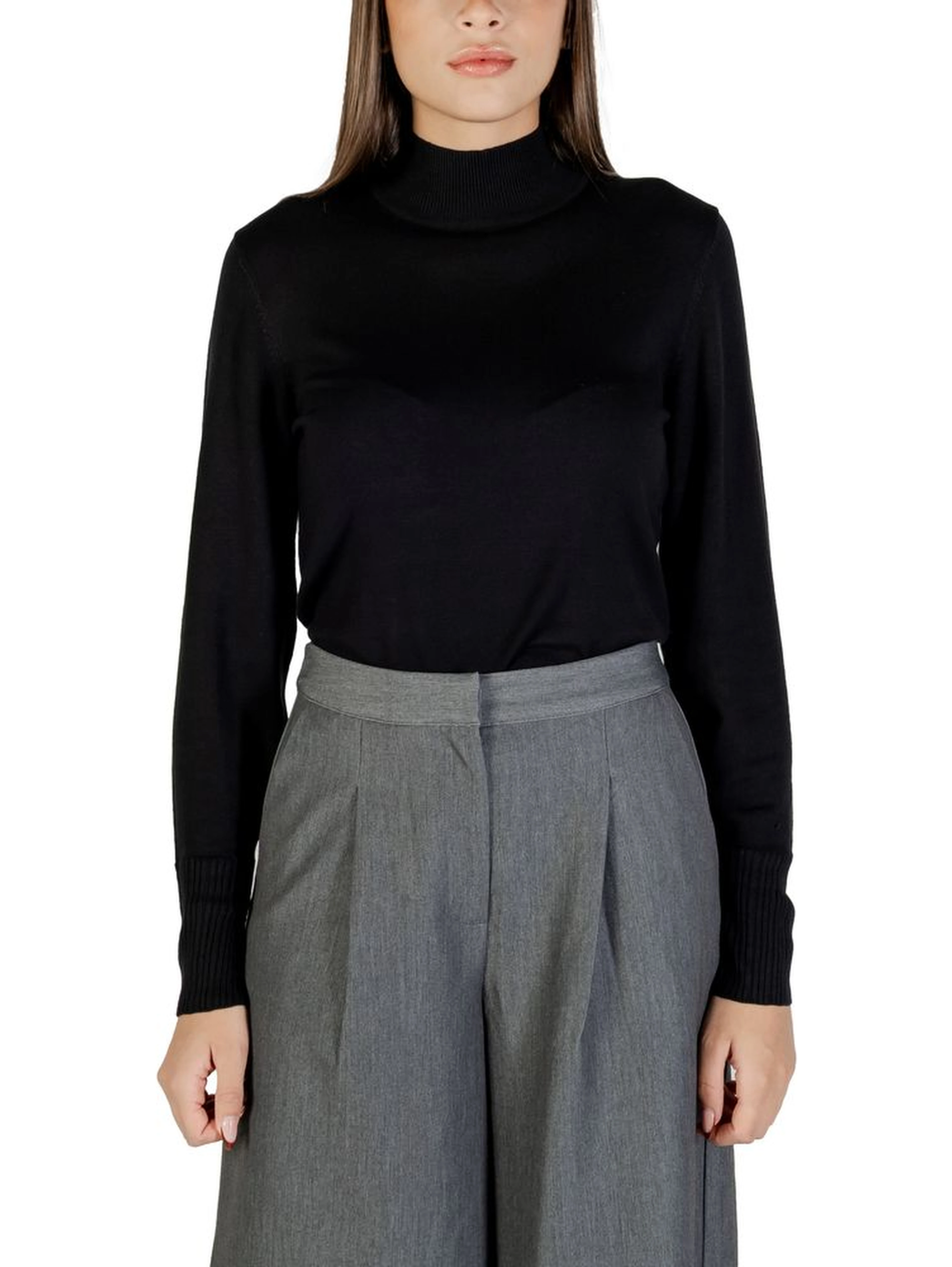 Black Viscose Turtleneck