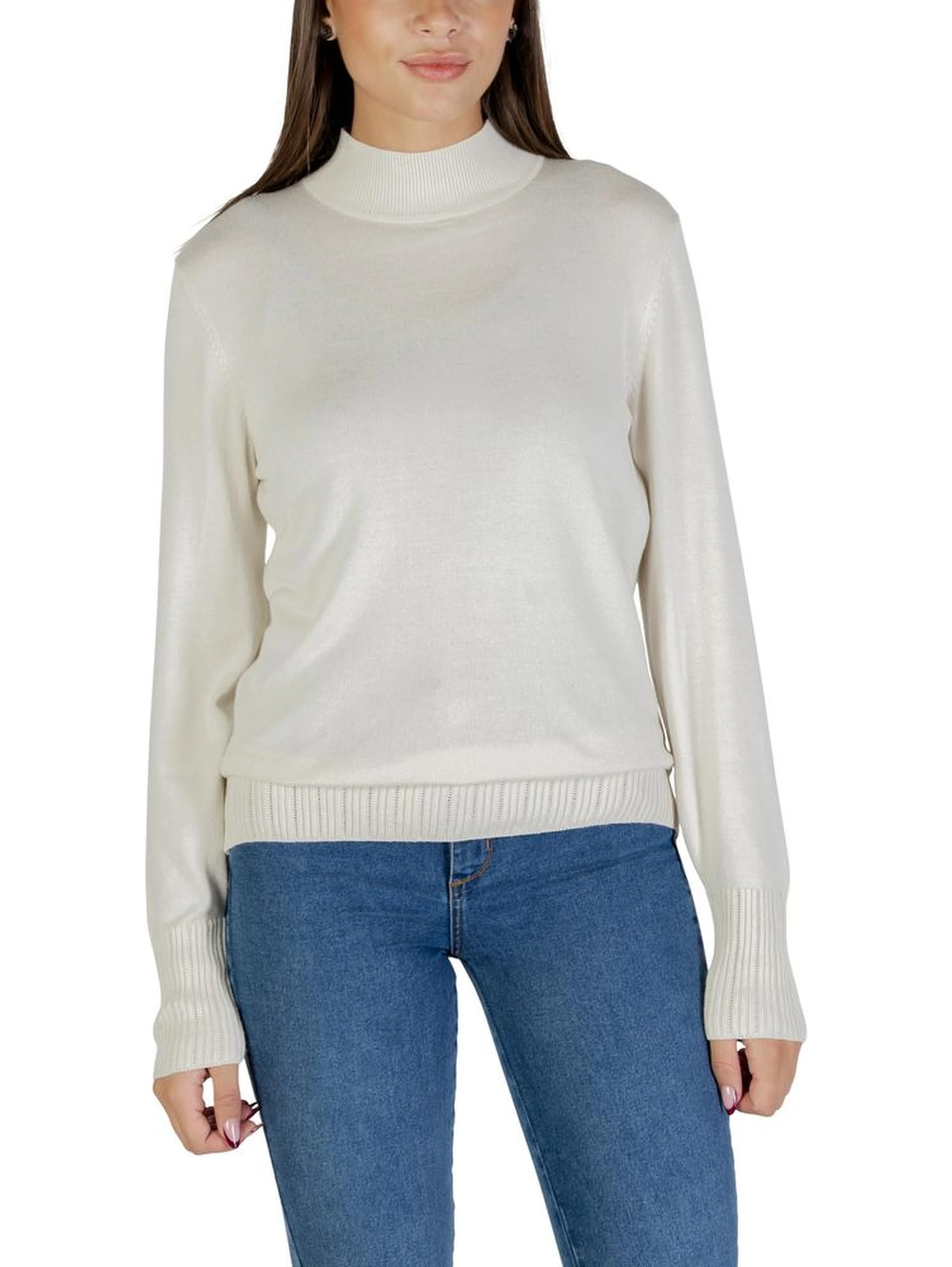 Beige Viscose Turtleneck