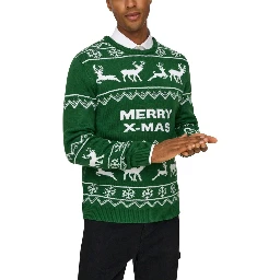 Bicolor Marabou Sweatshirt