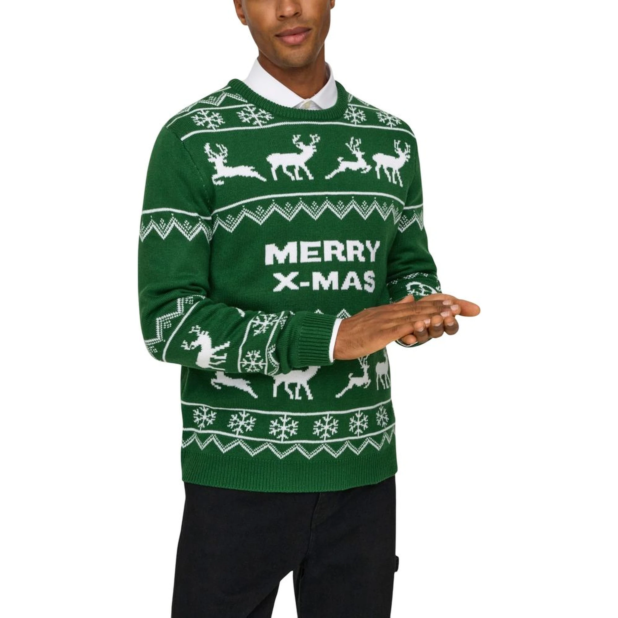 Bicolor Marabou Sweatshirt