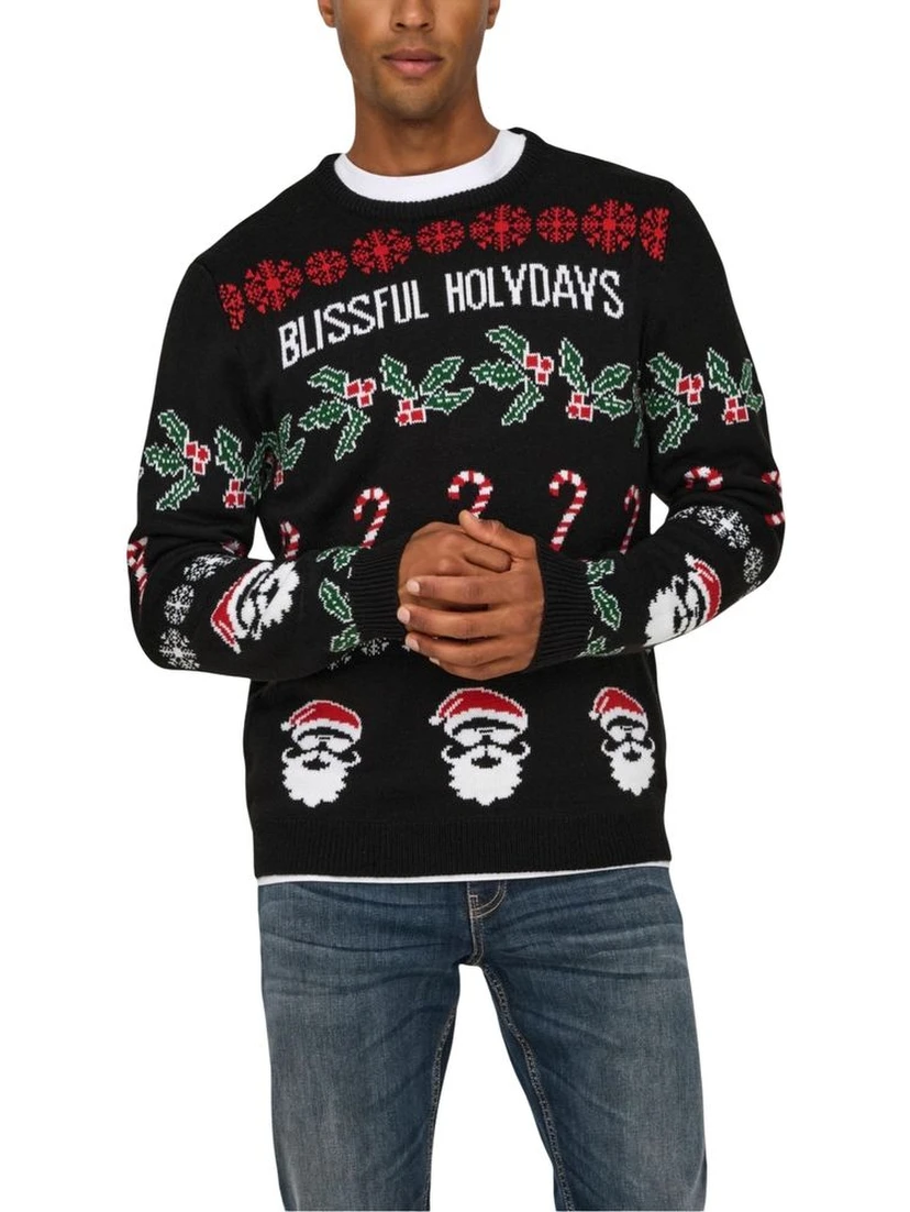 Black Marabou Sweatshirt