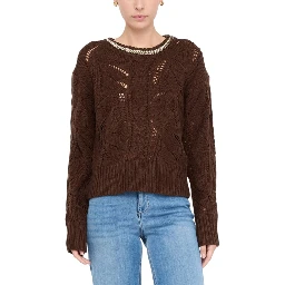 Brown Marabou Sweatshirt