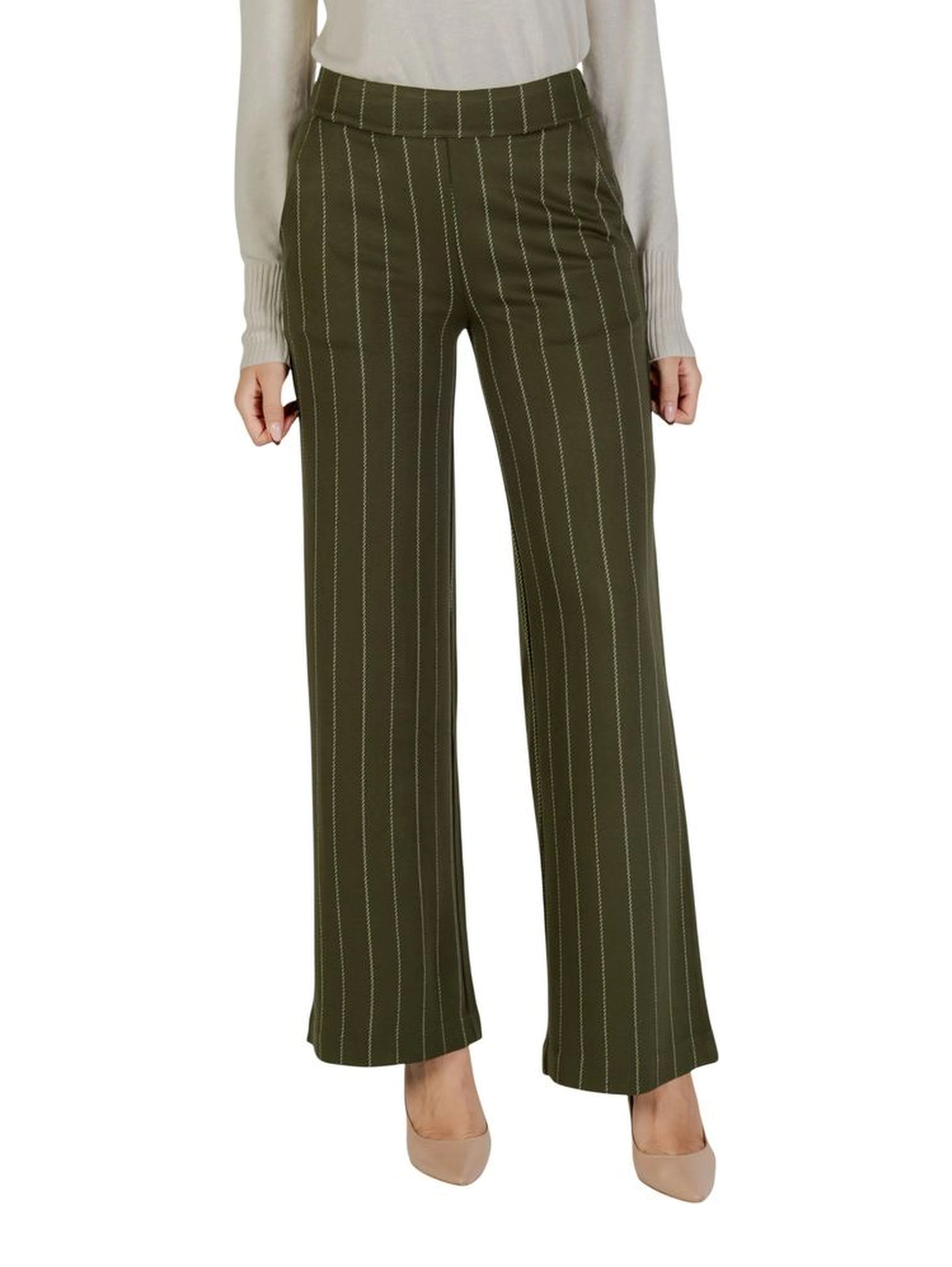 Bicolor Viscose Casual Pants
