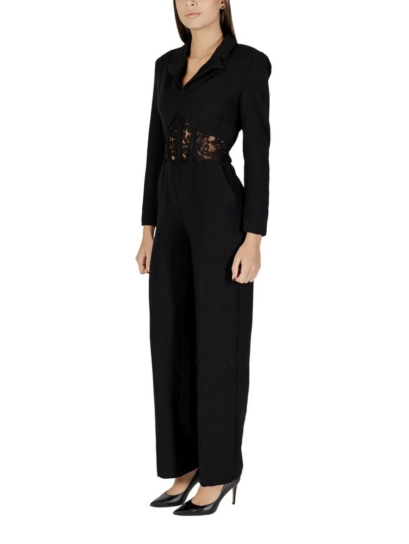 Black Polyester Jumpsuit