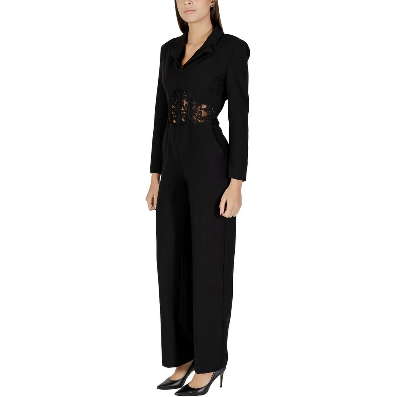 Black Polyester Jumpsuit