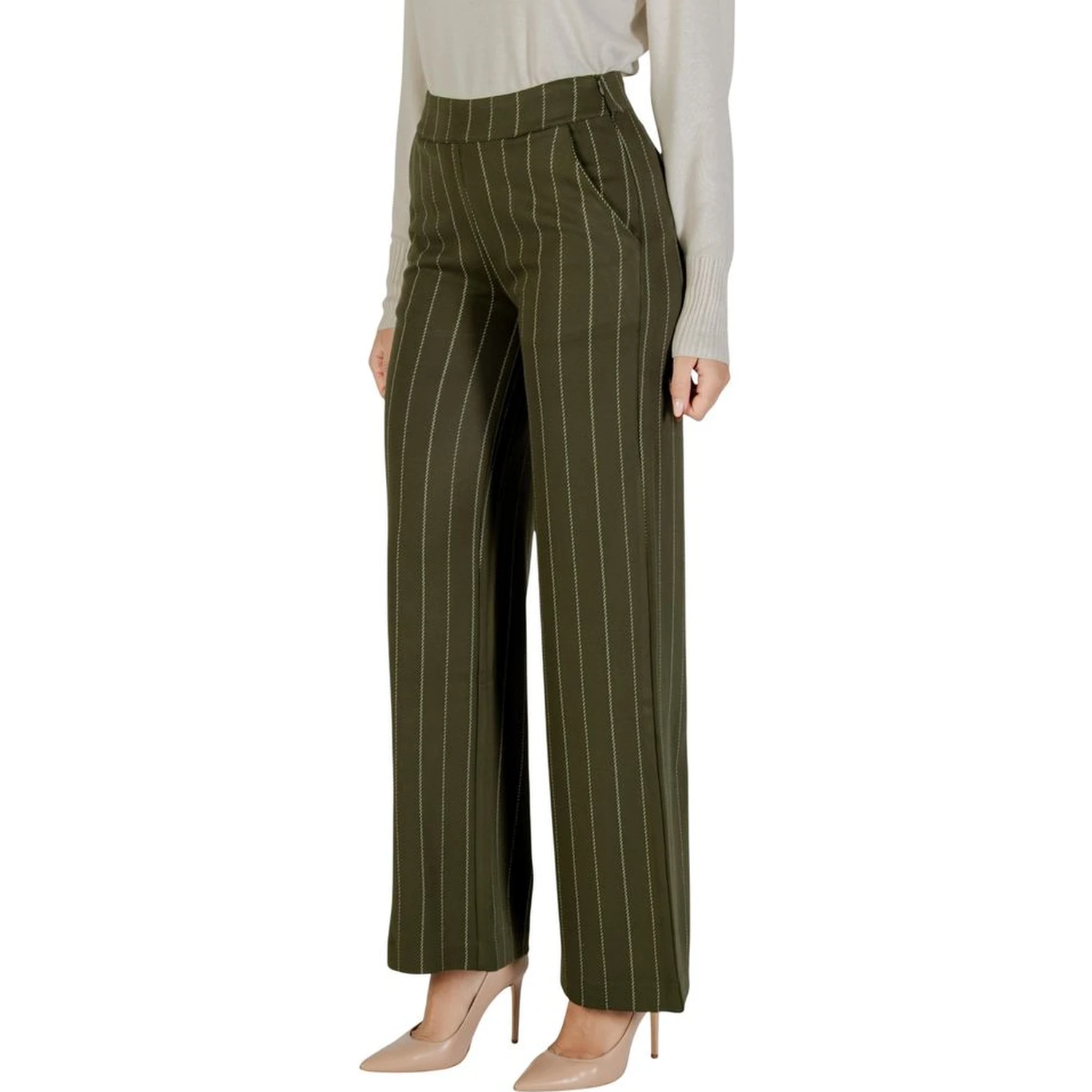 Bicolor Viscose Casual Pants