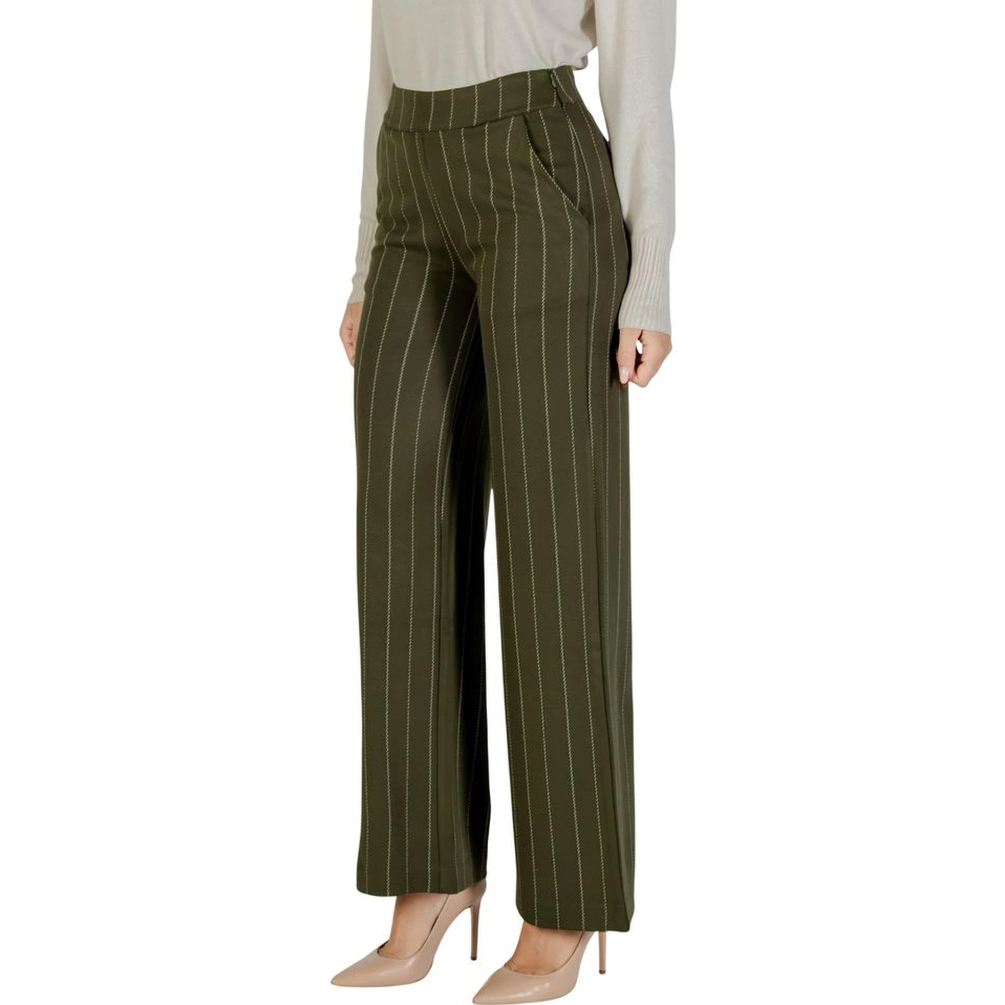 Bicolor Viscose Casual Pants