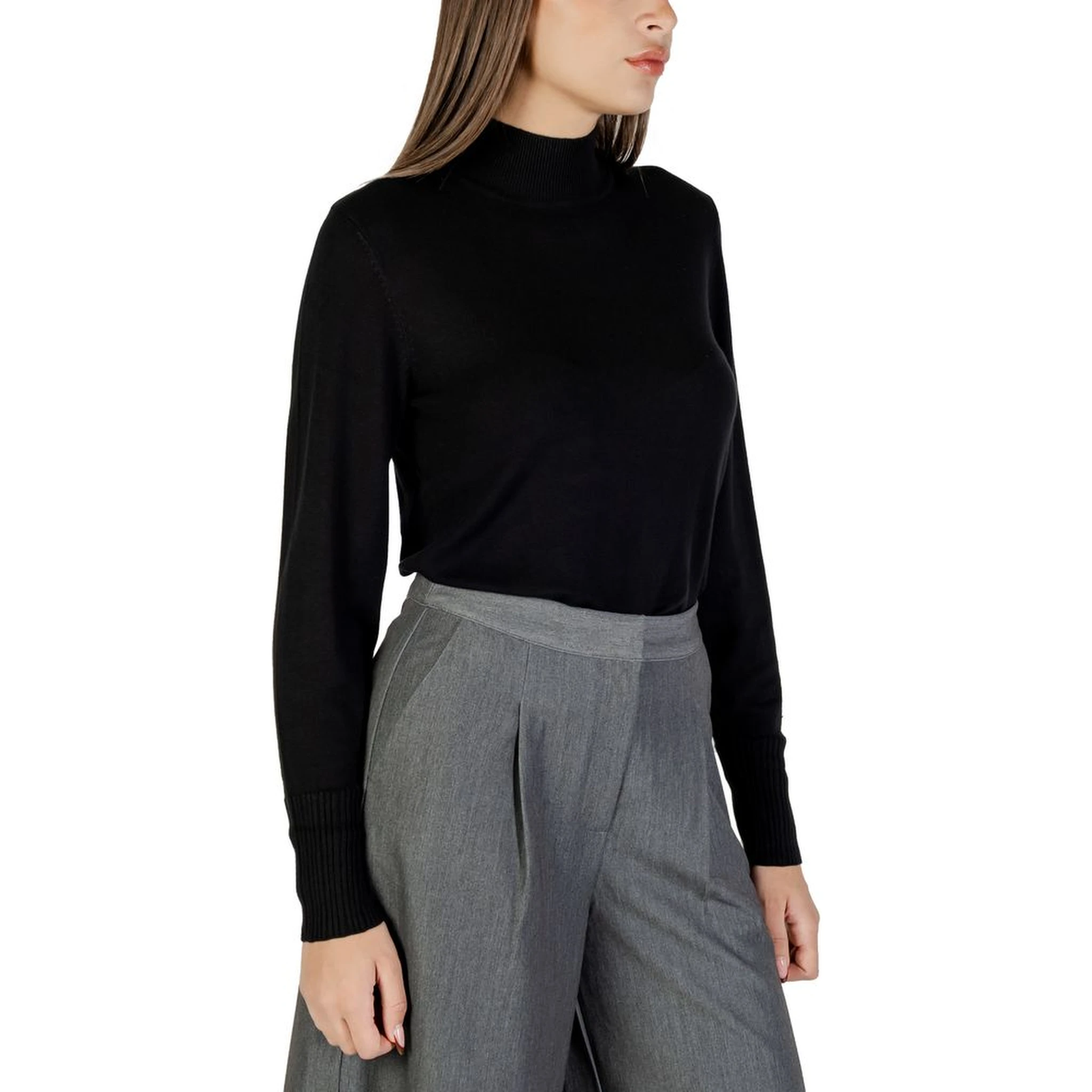 Black Viscose Turtleneck