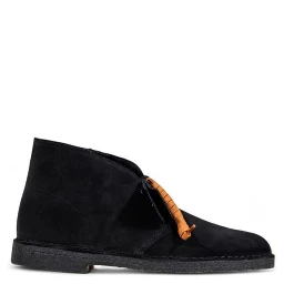 Black Suede Leather Lace-Up Boots