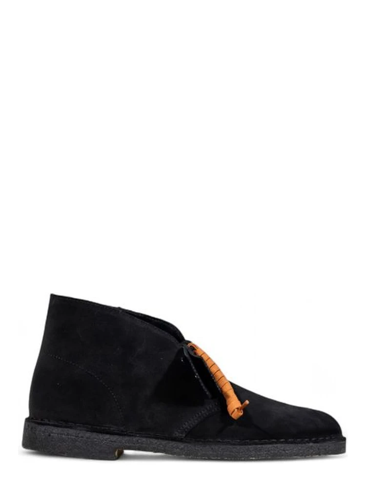 Black Suede Leather Lace-Up Boots