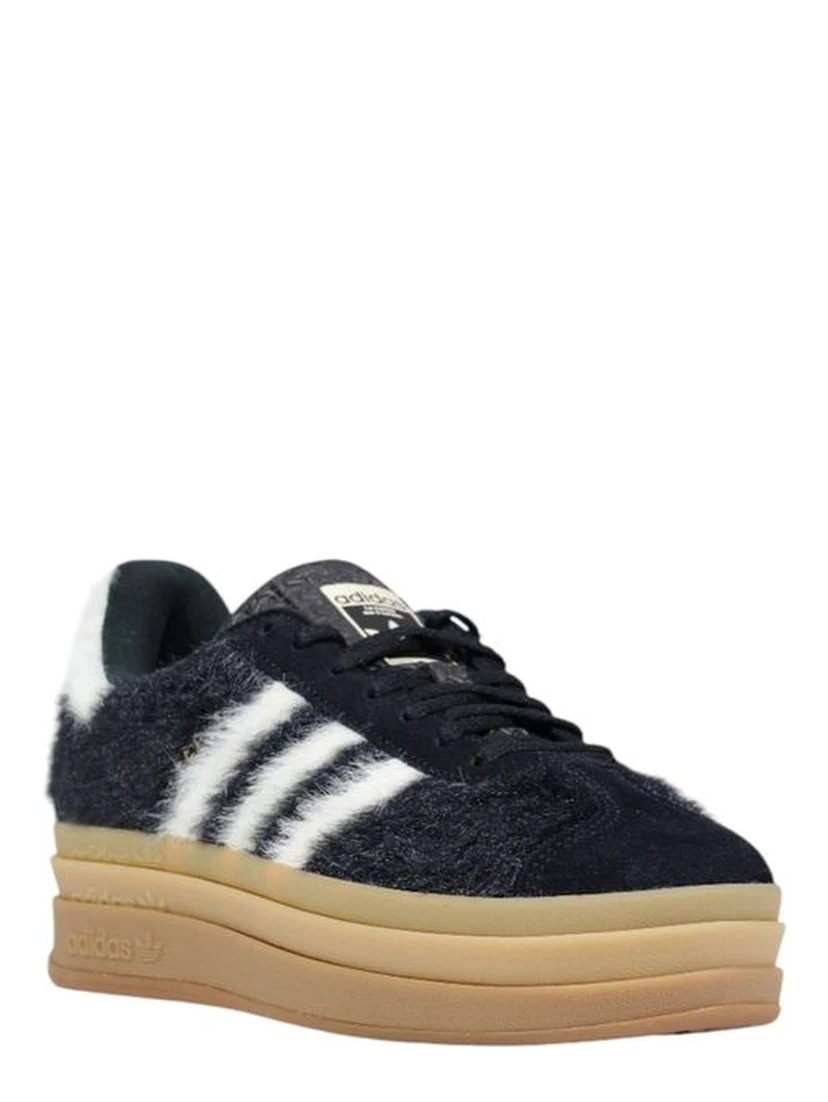 Black Leather Platform Sneakers