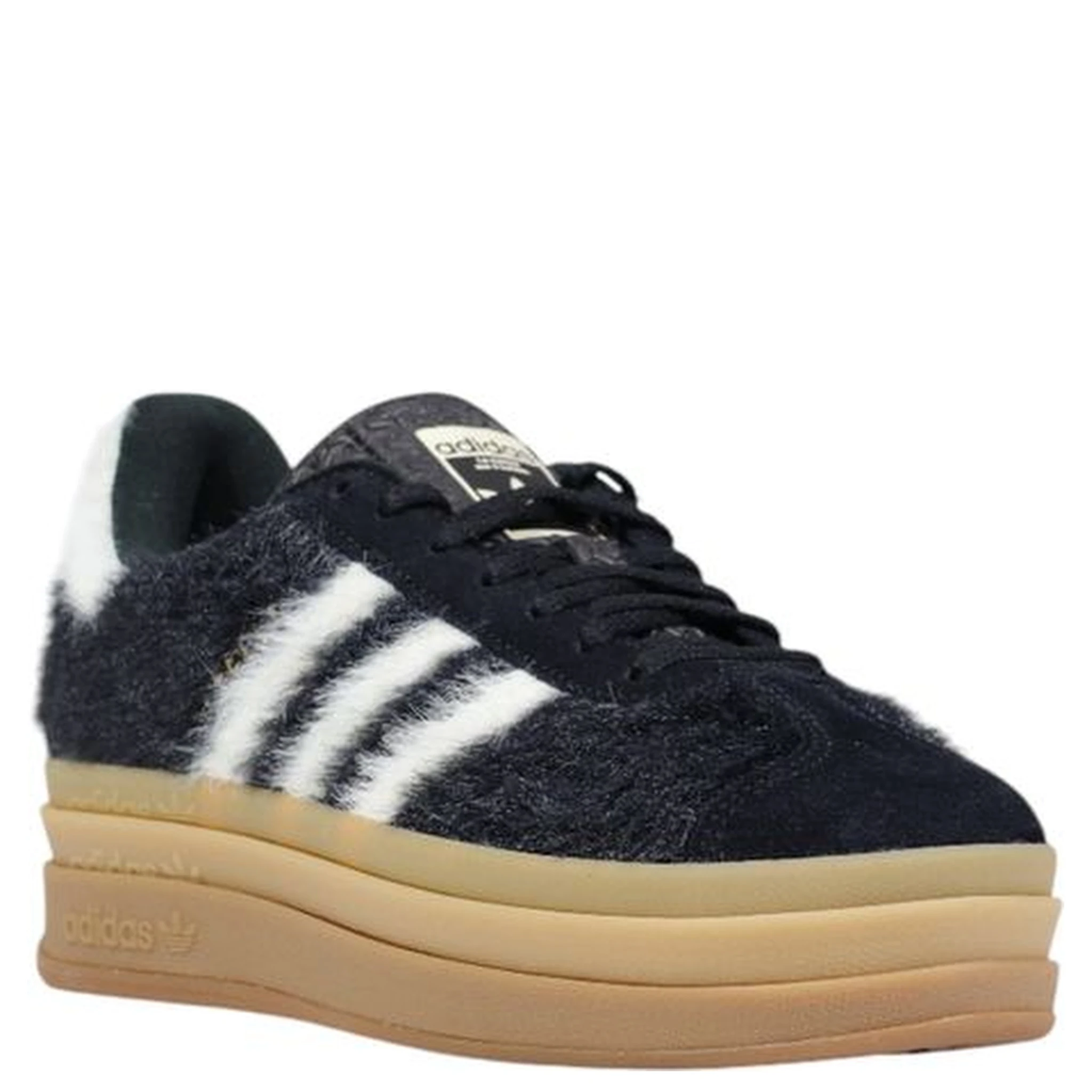 Black Leather Platform Sneakers