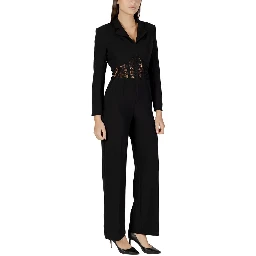 Black Polyester Jumpsuit