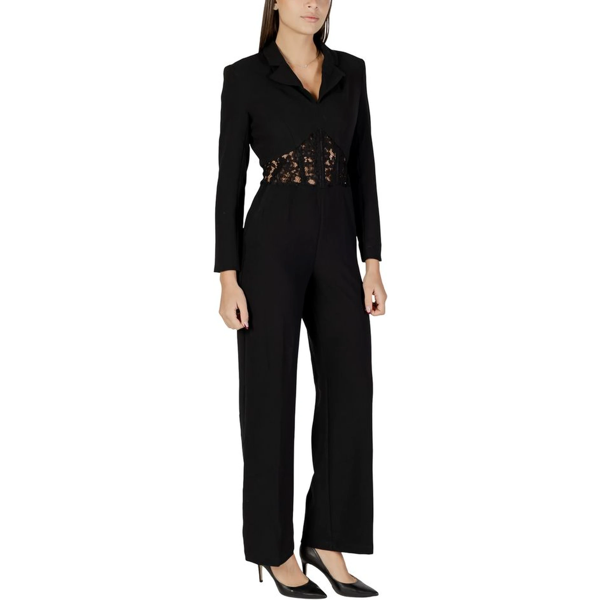 Black Polyester Jumpsuit