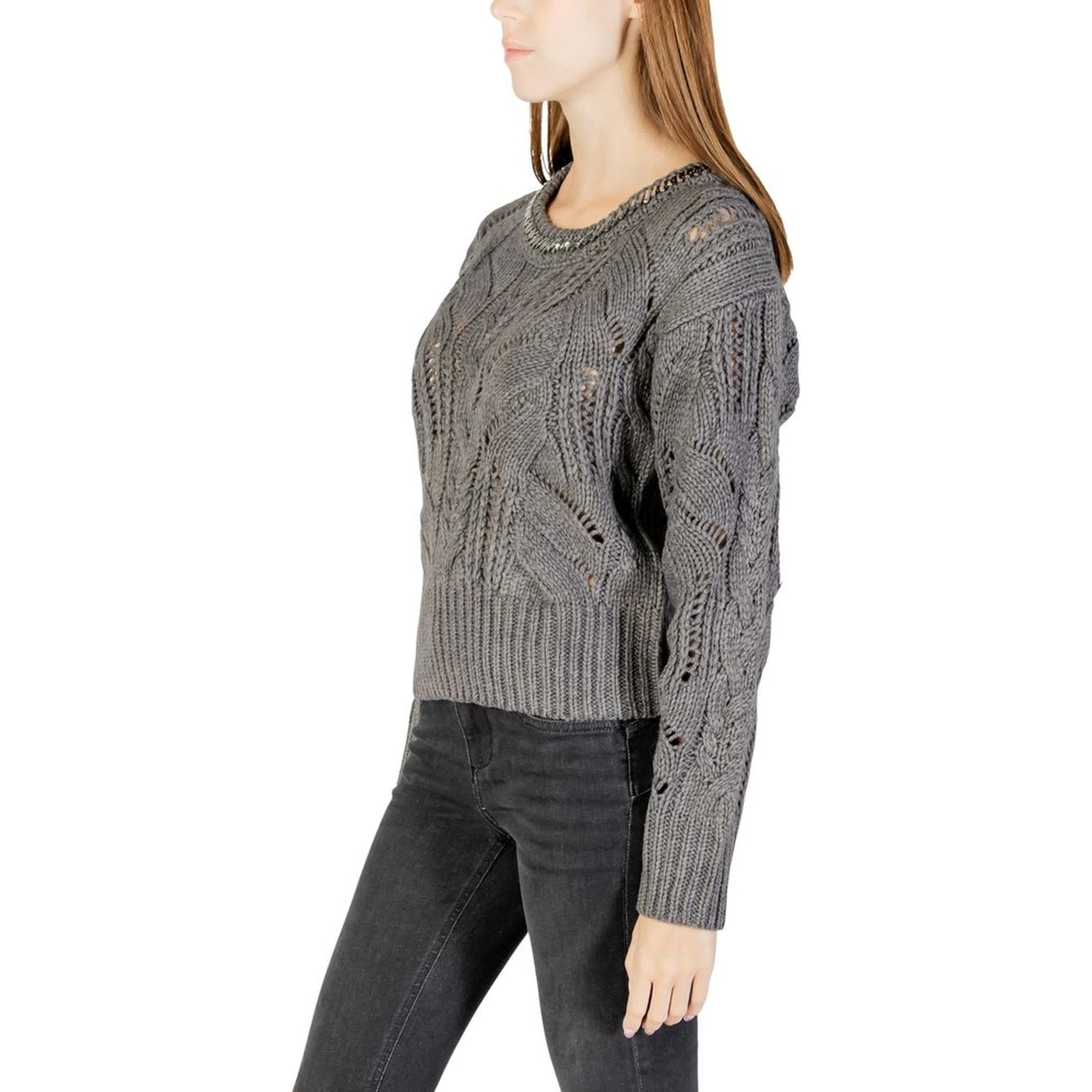 Gray Marabou Sweatshirt