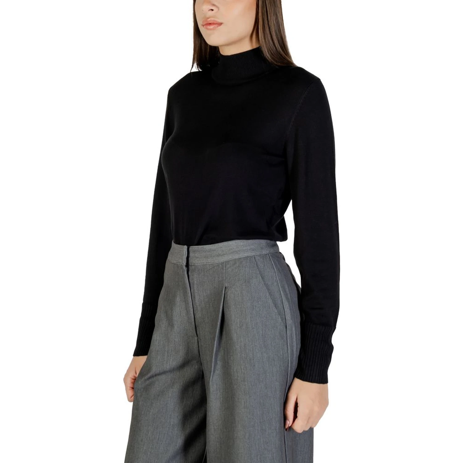 Black Viscose Turtleneck