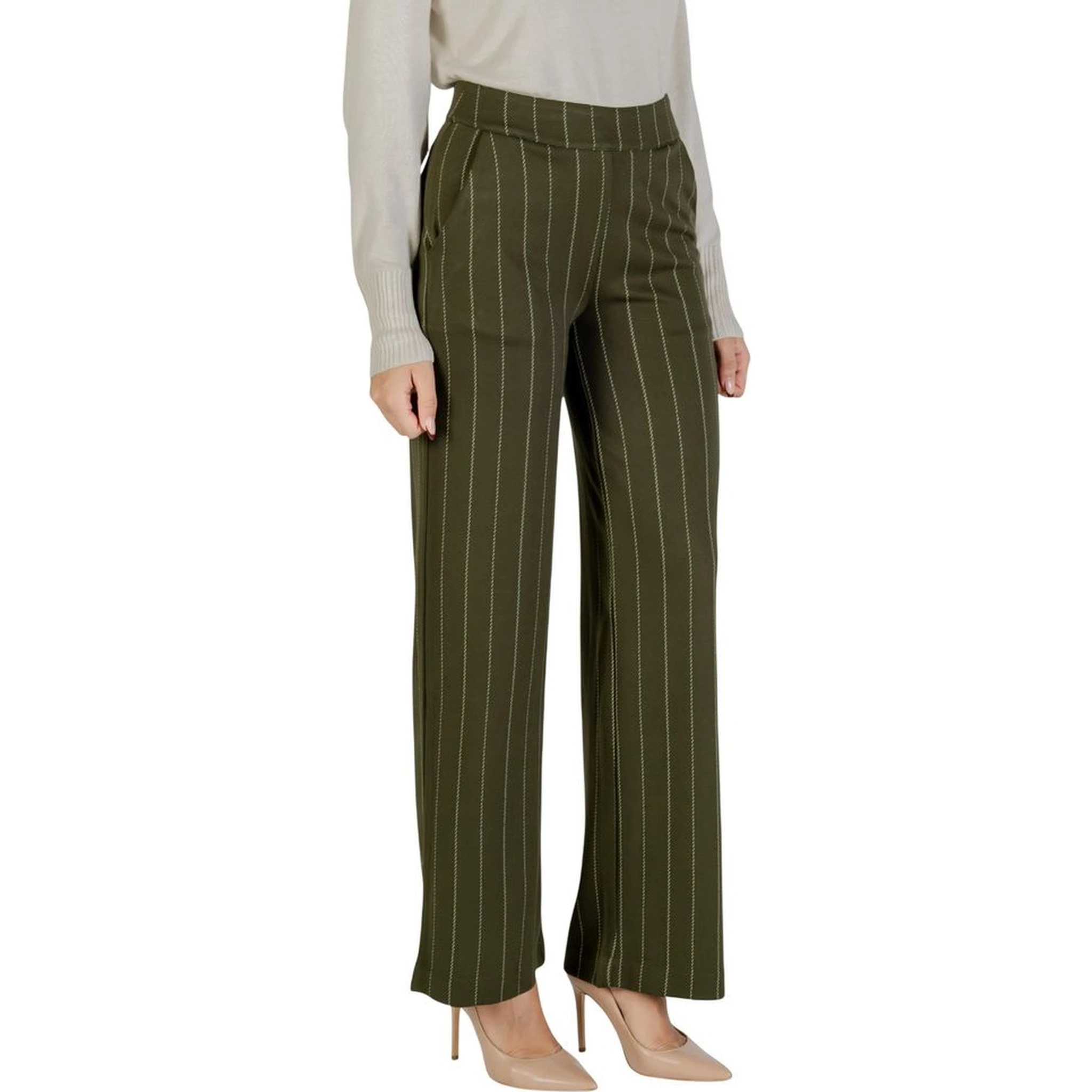 Bicolor Viscose Casual Pants