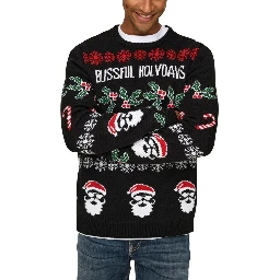 Black Marabou Sweatshirt